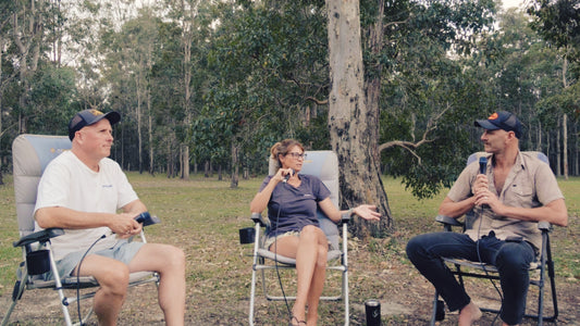 Opening image: Sean Doherty, Belinda Baggs and Vaughan Blakey talk surf, climate and activism.