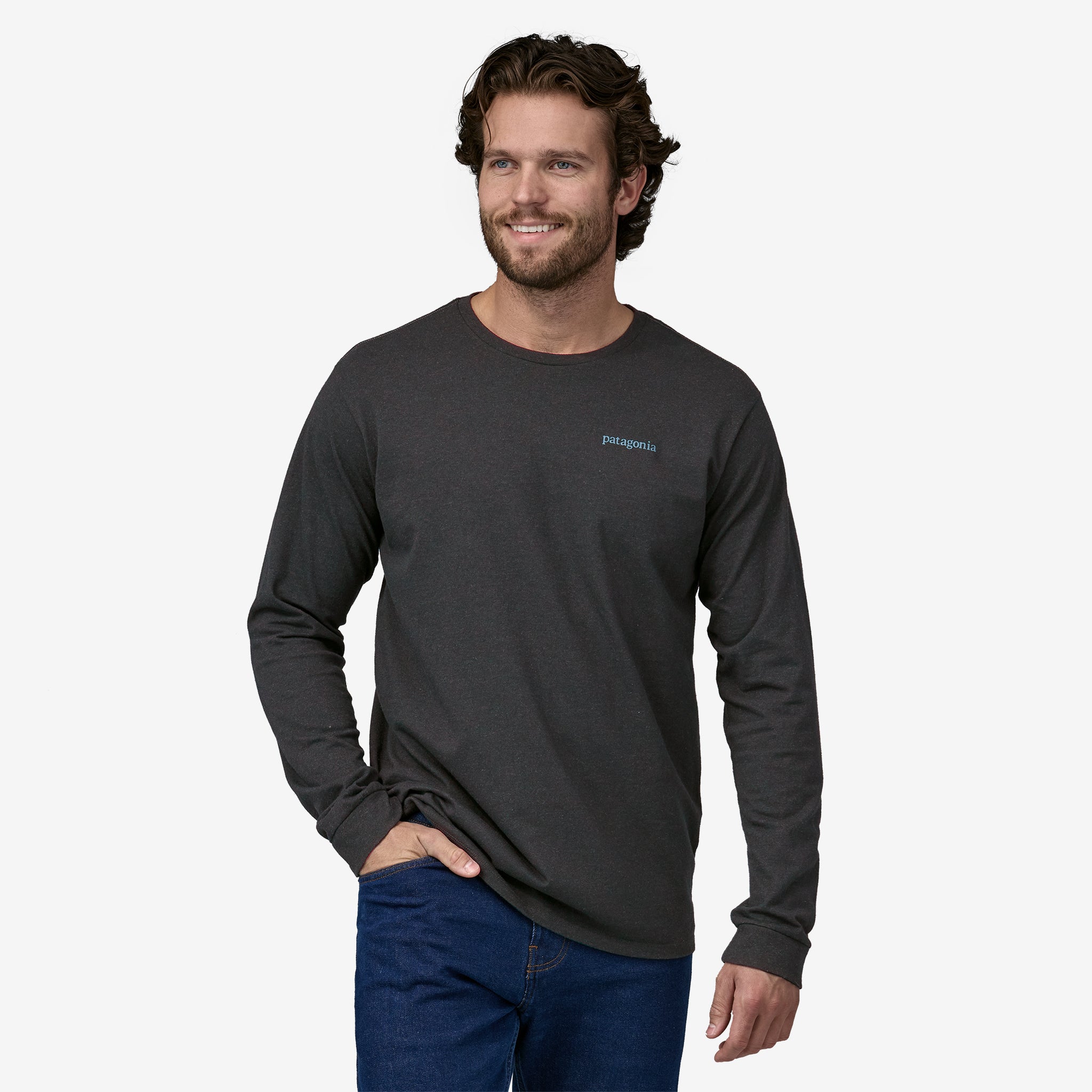 Men's Long-Sleeved Line Logo Ridge Responsibili-Tee® - Patagonia 