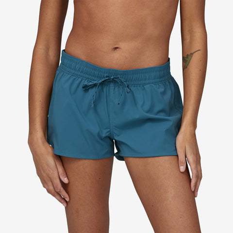 Patagonia - Women's Stretch Hydropeak Surf Shorts - Boardshorts - Cliffs  And Waves / Conifer Green | XS